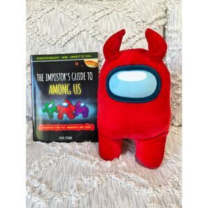 Toikido YuMe Among Us Red Crew Mate 10' Red Stuffed Character Plush With Book